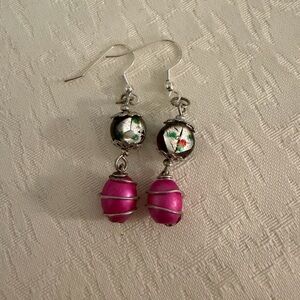 Upcycled Vintage Glass Earrings